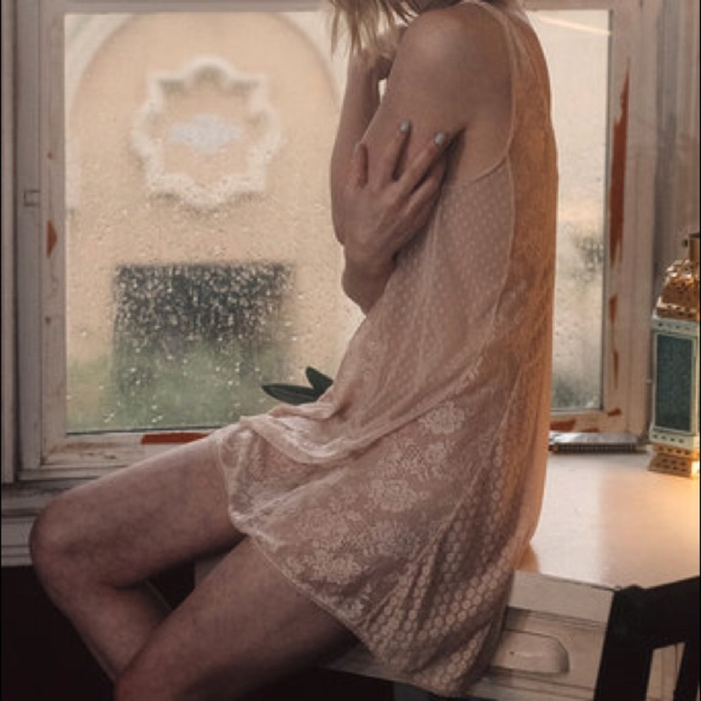 Free People RARE Lace Slip Dress